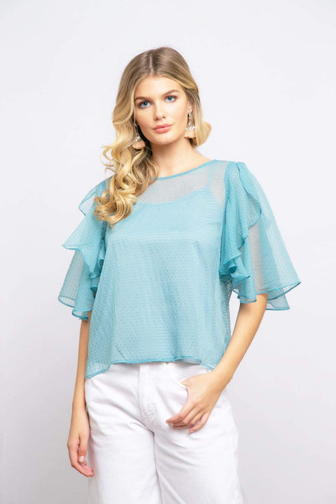 Suri Top in Seaglass