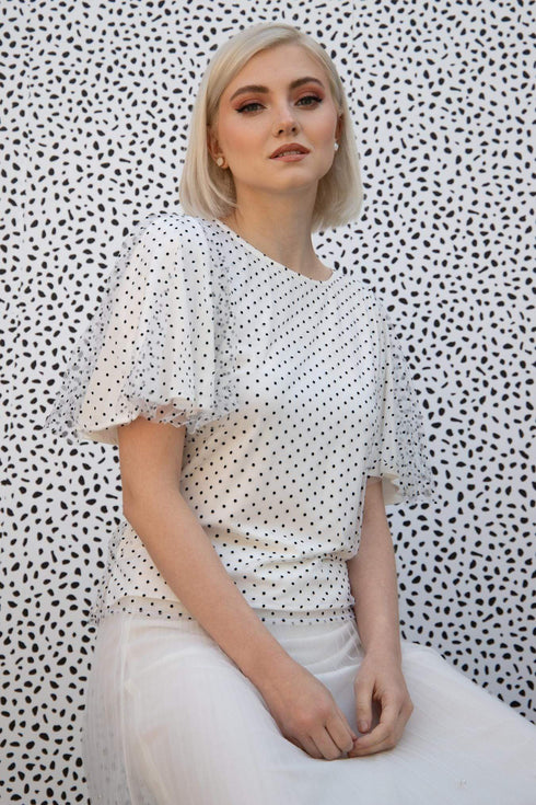 Suri Top - Macaroon Dot