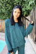 Brit Wit  Sweatshirt  Top - Teal and Black Stripe