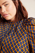 Textured Plaid Blouse