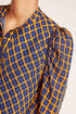 Textured Plaid Blouse