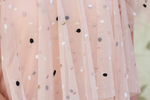 Tiered Pink Top - Polka Dot