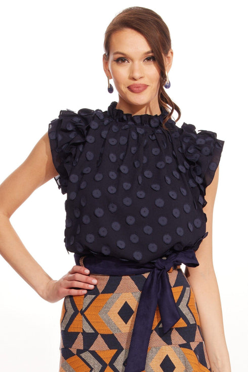 Vixen Top – Sapphire Dots