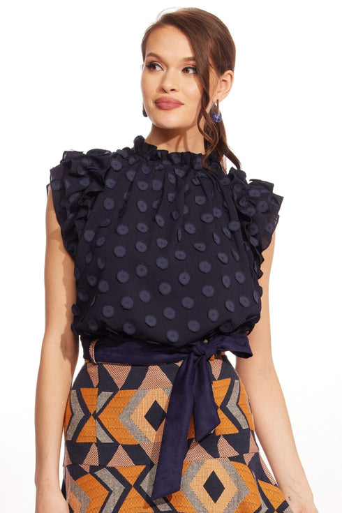 Vixen Top – Sapphire Dots