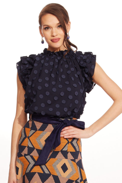 Vixen Top – Sapphire Dots