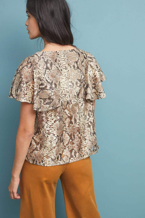 Willow Snake-Printed Blouse