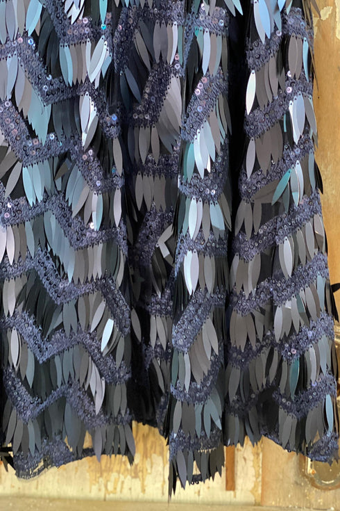 Navy Payet A-line Skirt