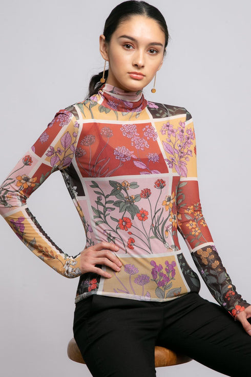 Nola Top - Botanical Bloom