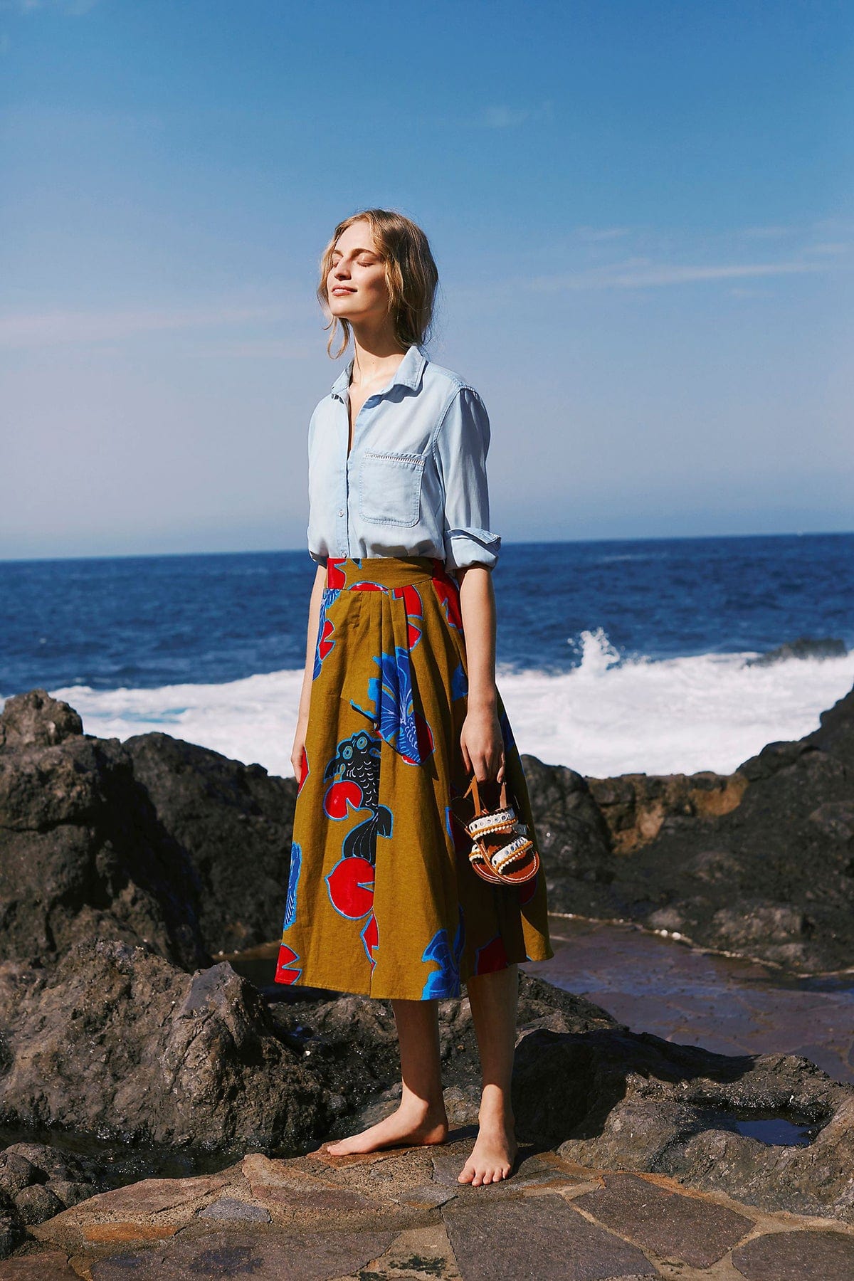 Floral Midi Skirt