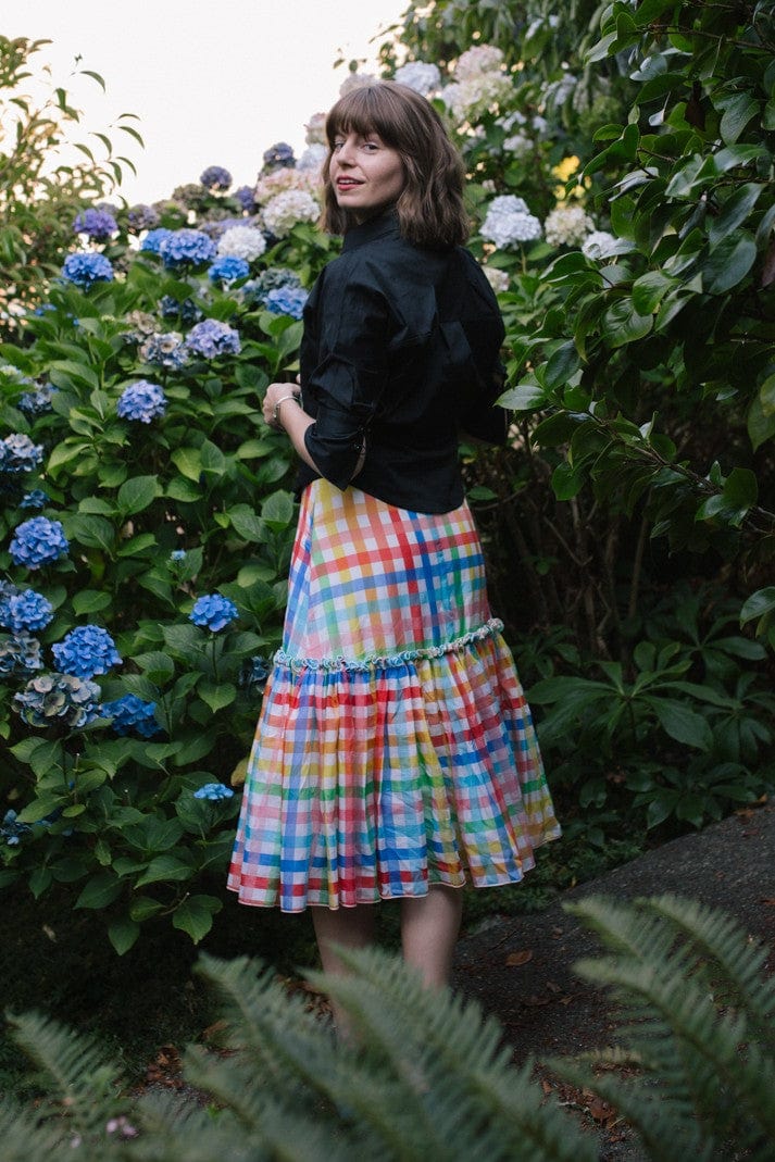Eva Franco Edita Sequined Tulle Maxi Skirt