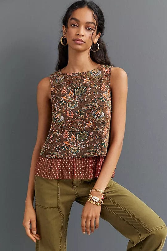 Eva Sleeveless Print Top Eva Sleeveless Print Top