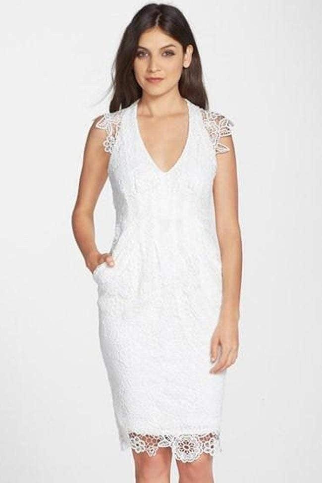Scalloped Cap Sleeves Adele Dress Eva Franco Scalloped Cap Sleeves Adele Dress Eva Franco