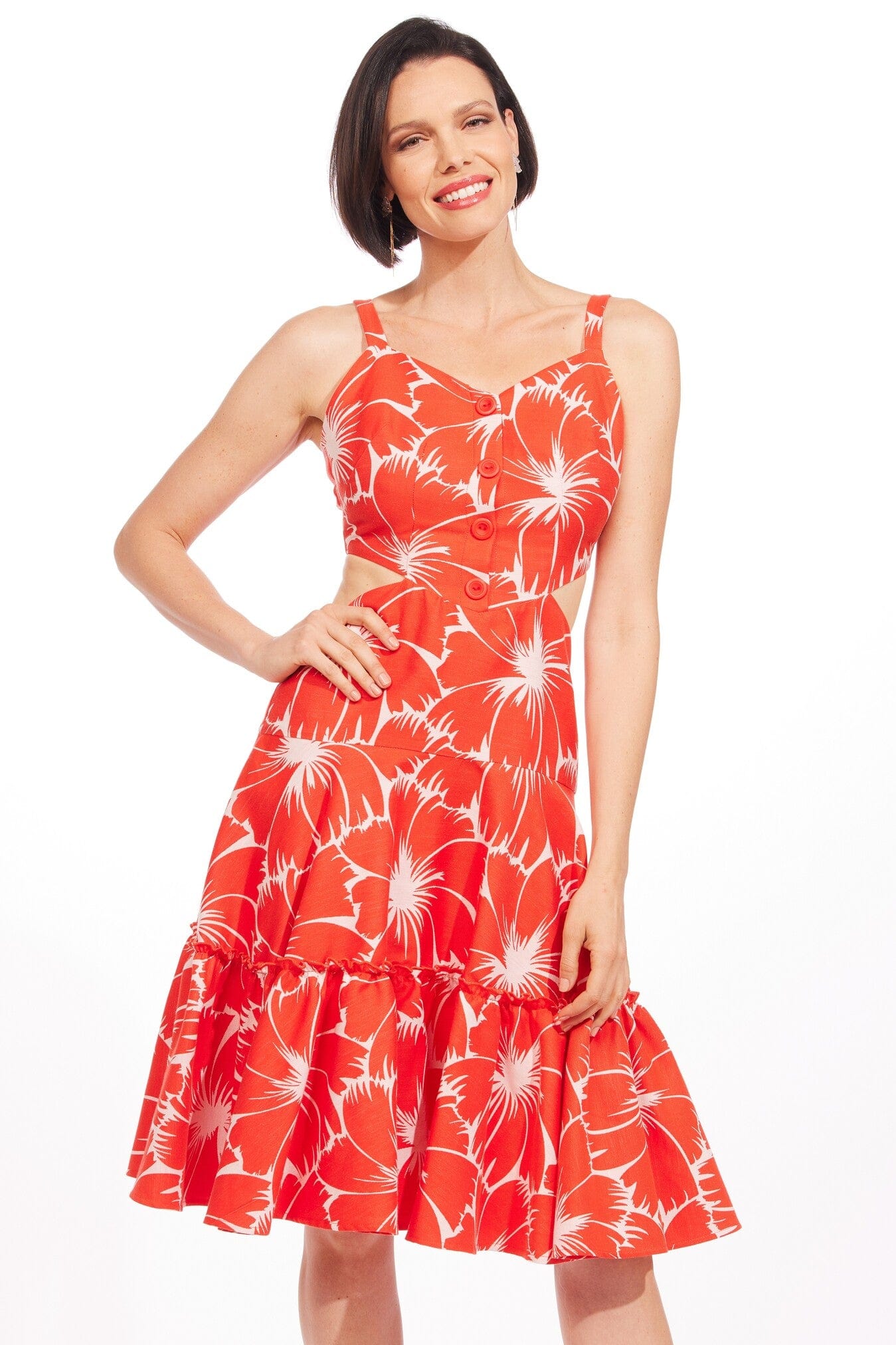 Monte Cristo Dress - Scarlet Bloom – Eva Franco