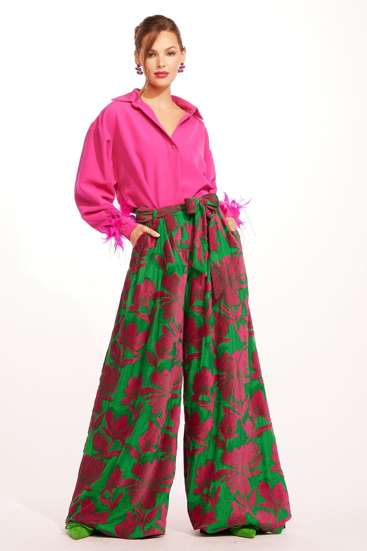 Eva Franco - Belted Wide-Leg Pants